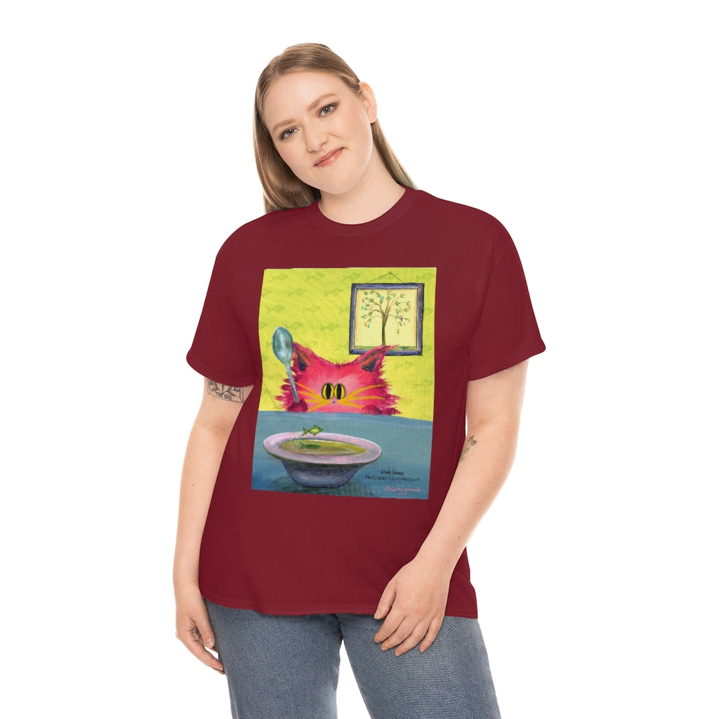 Fish Soup Kitty - Cranky Cat T-Shirt! Free Shipping