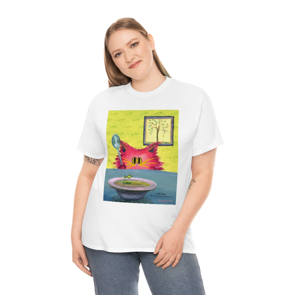 Fish Soup Kitty - Cranky Cat T-Shirt! Free Shipping