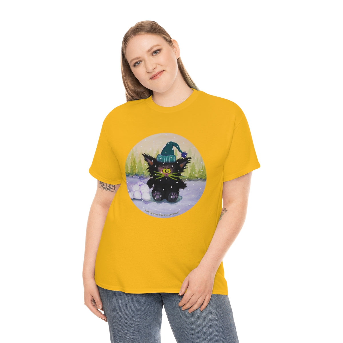 Cranky Cat WInter-Themed T-Shirt -  Free Shipping!