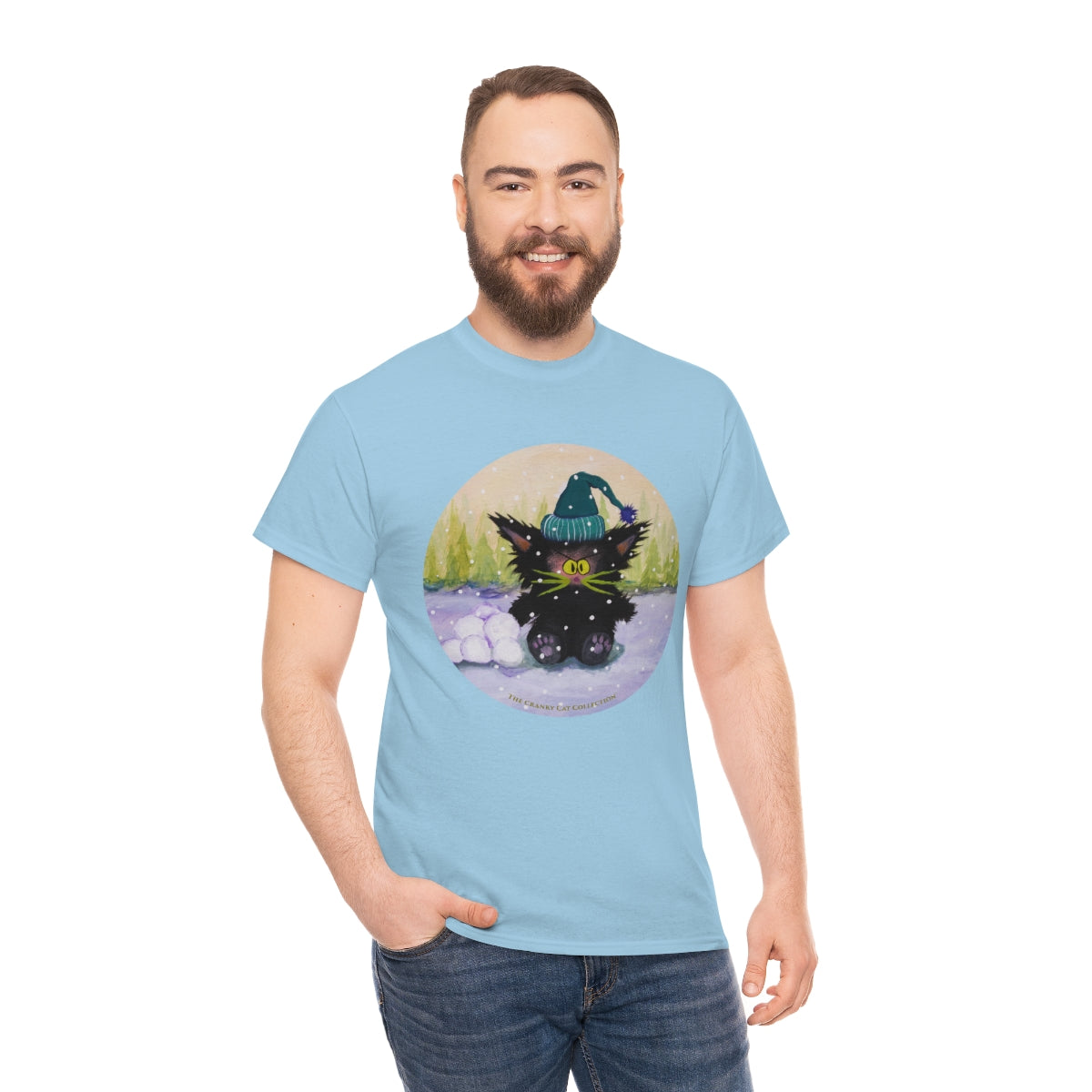 Cranky Cat WInter-Themed T-Shirt -  Free Shipping!