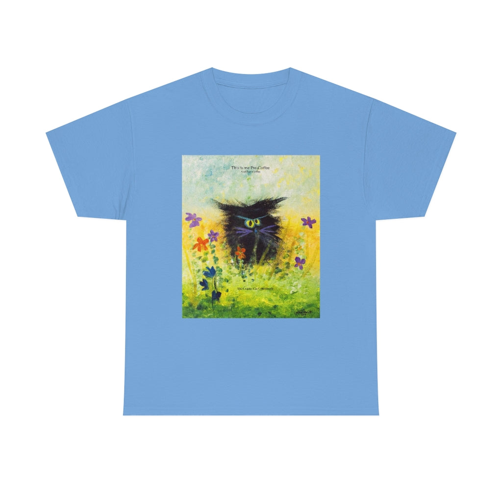 Coffee Black Cranky Cat T-Shirt! Free Shipping