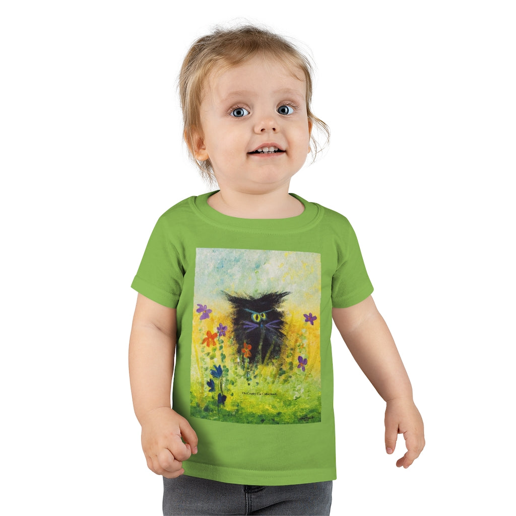 Toddlers' Black Cranky Cat T-Shirt! Free Shipping