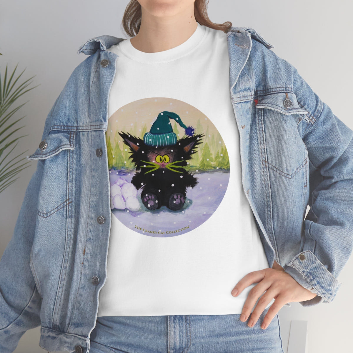 Cranky Cat WInter-Themed T-Shirt - Free Shipping!