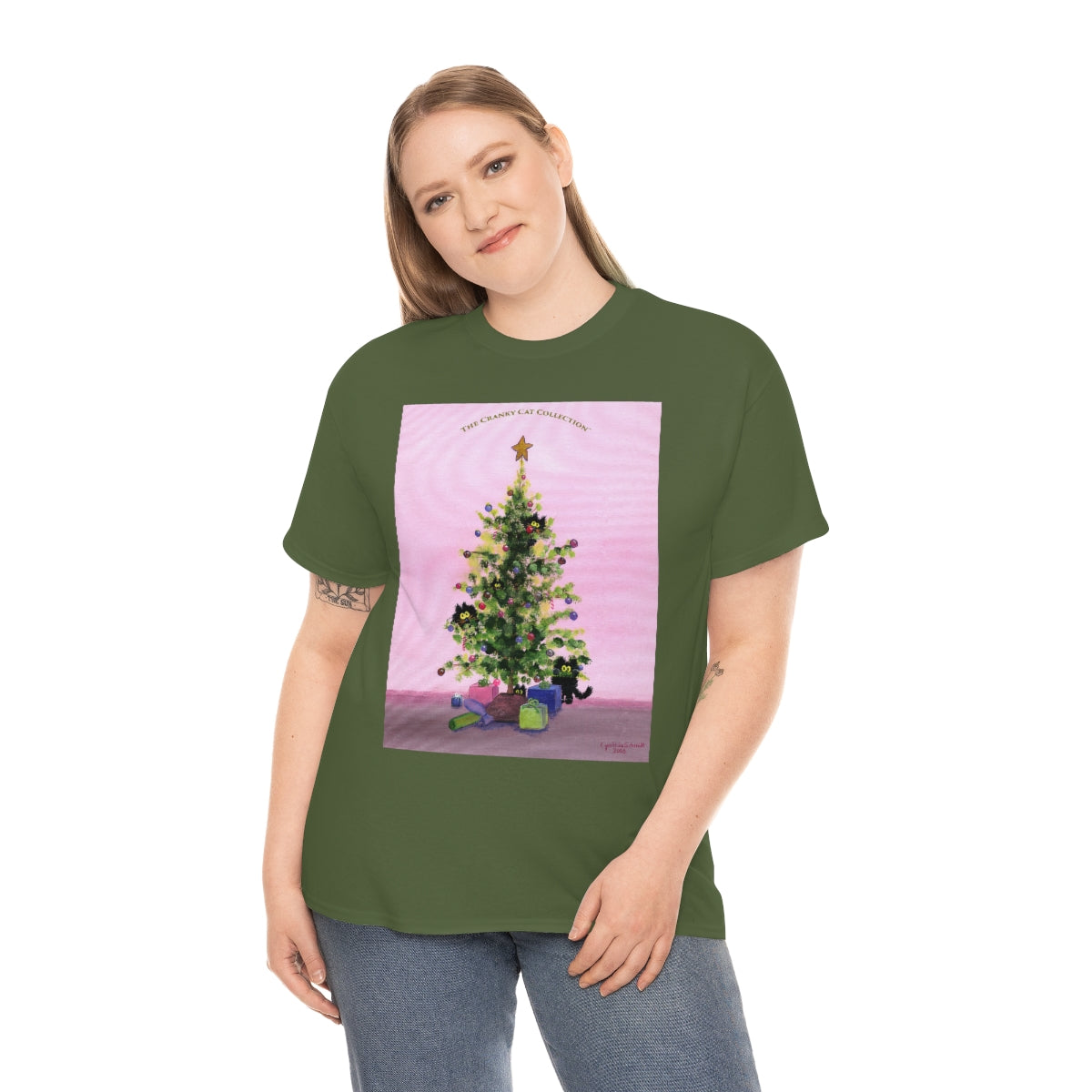 Cranky Cats In Your Christmas Tree - T-Shirt! Free Shipping
