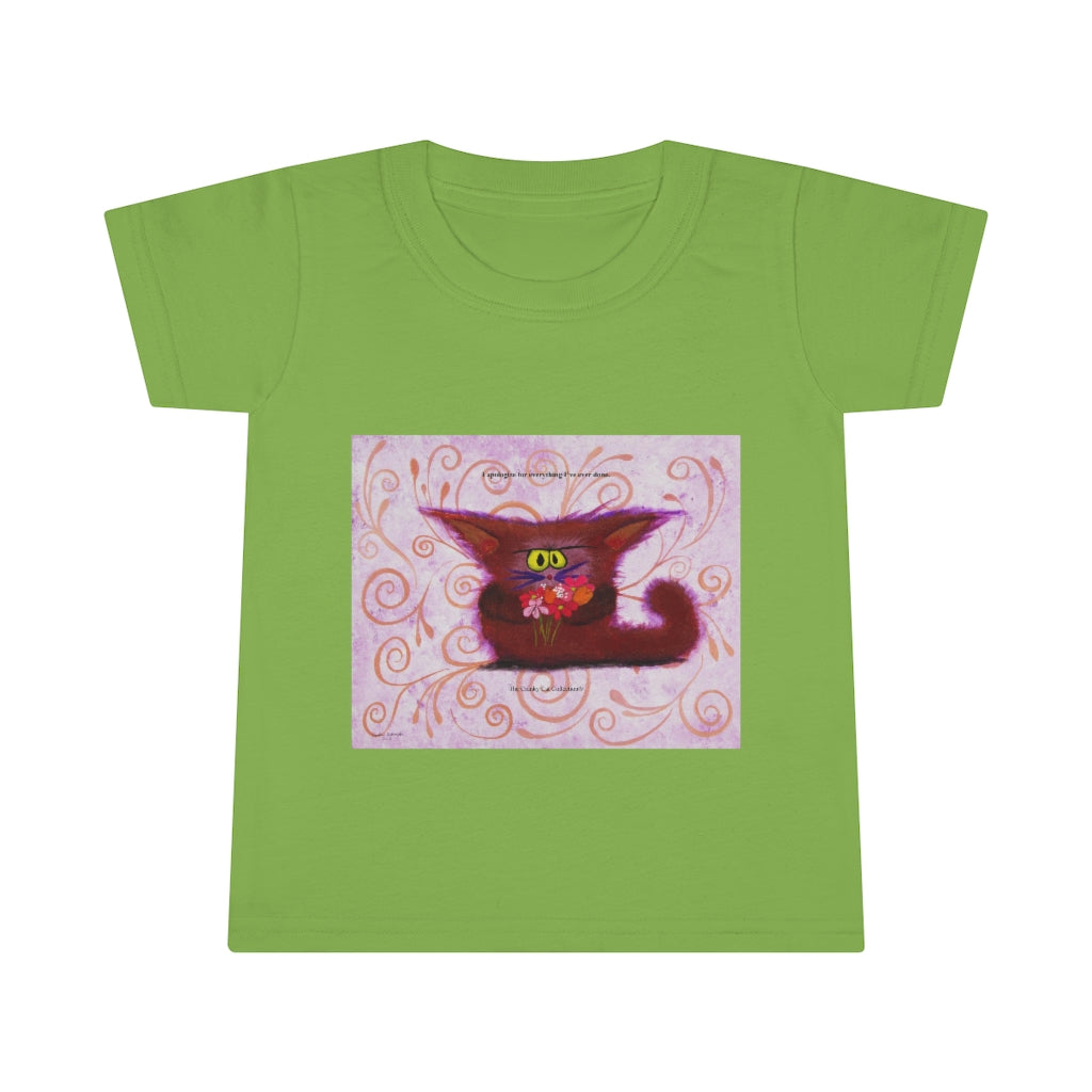 Toddlers' Apologetic Kitty Cranky Cat T-Shirt! Free Shipping