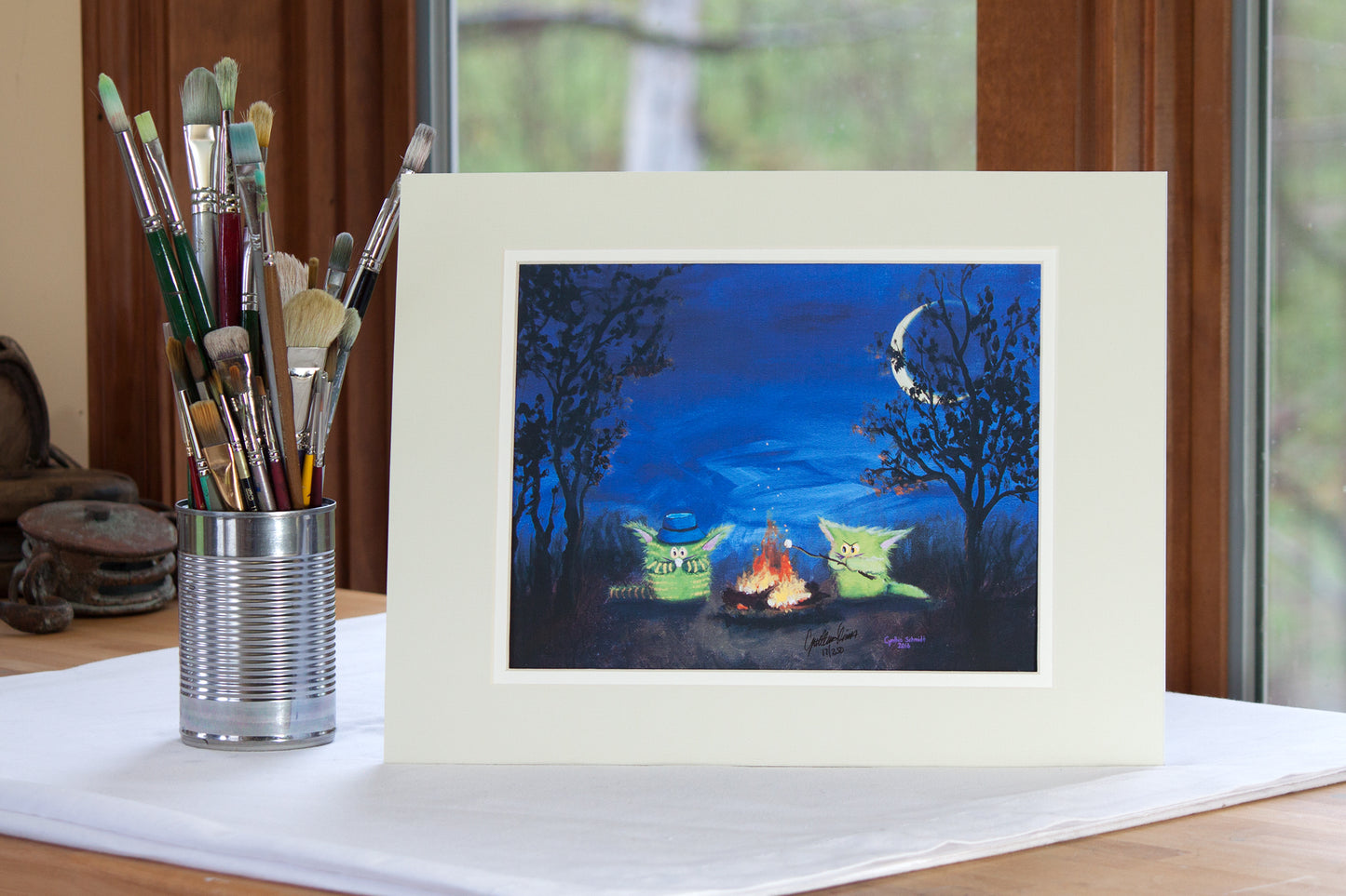 Campfire Kitties - Cranky Cat Collection™ by Cindy Schmidt
