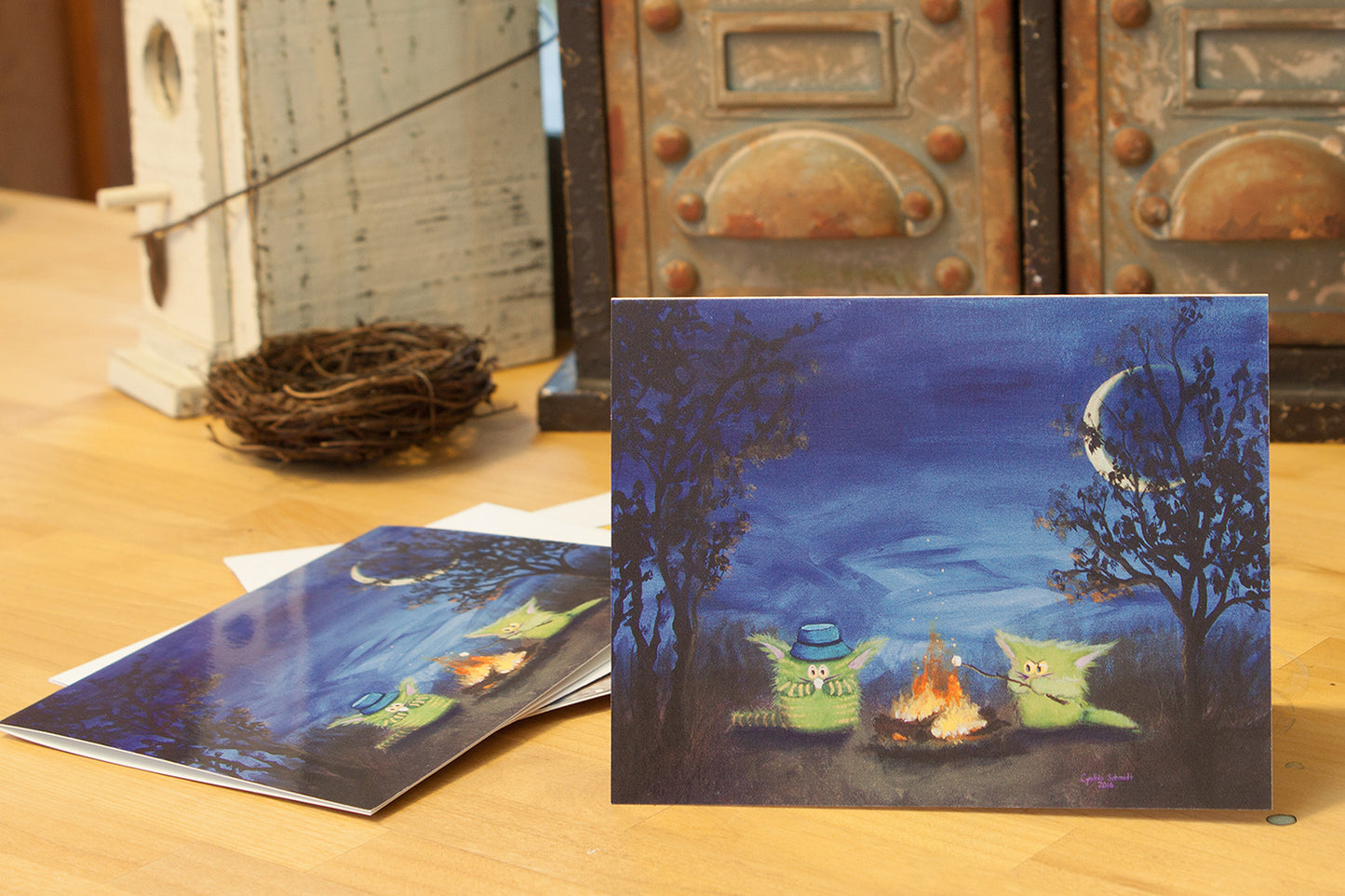 Campfire Kitties - Cranky Cat Collection™ by Cindy Schmidt