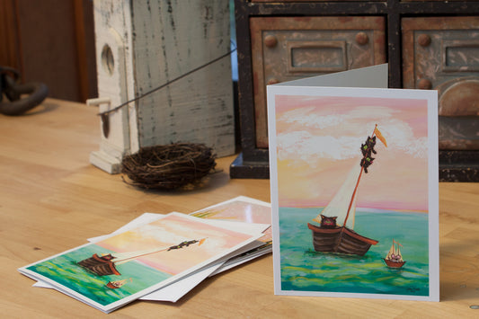 Scaredy Cats At Sea - Cranky Cat Collection™ by Cindy Schmidt