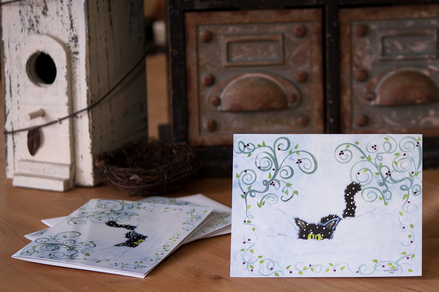 Snowbound Cat - Cranky Cat Collection™ by Cindy Schmidt