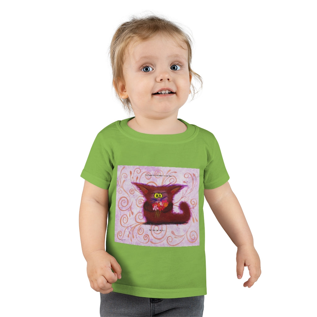 Toddlers' Apologetic Kitty Cranky Cat T-Shirt! Free Shipping