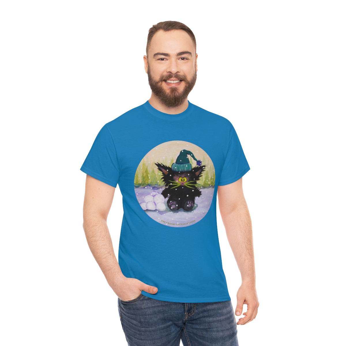 Cranky Cat WInter-Themed T-Shirt - Free Shipping!