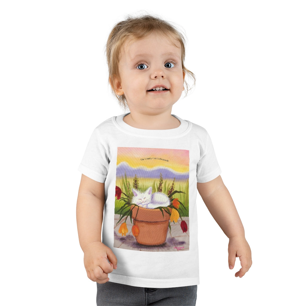 Toddlers' Flowerpot Kitty Cranky Cat T-Shirt! Free Shipping