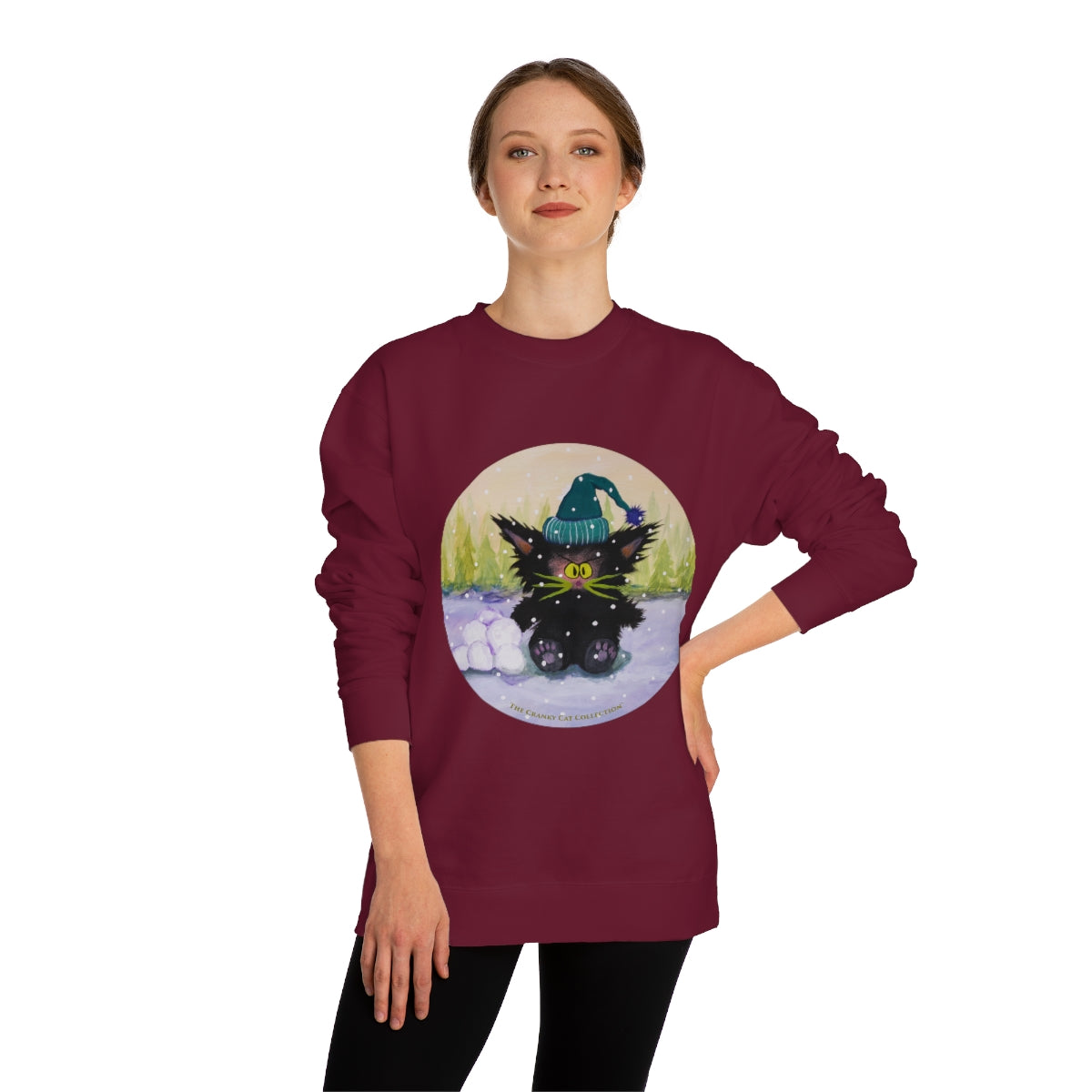 Cranky Cat Winter-Themed Sweatshirt - Free Shipping!