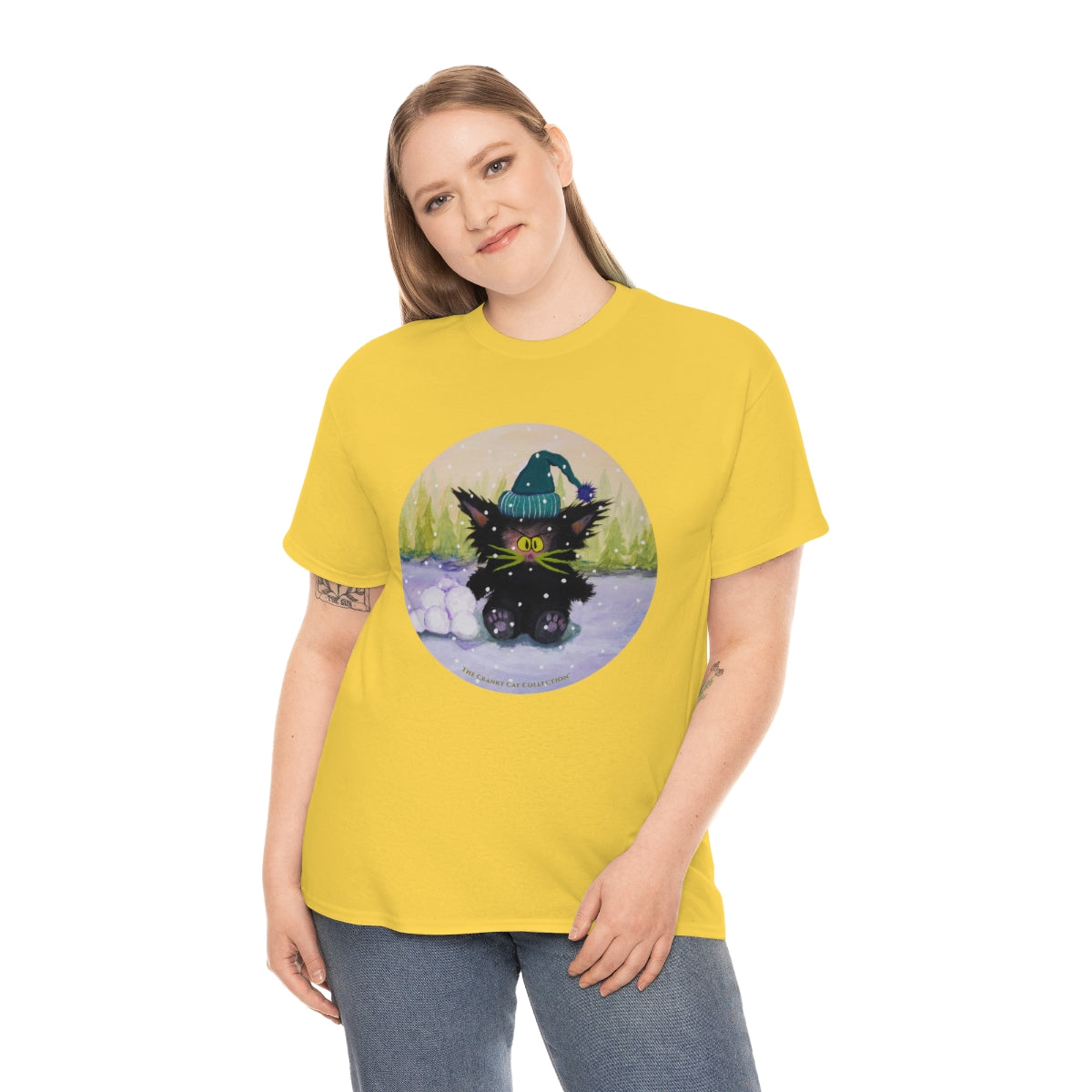 Cranky Cat WInter-Themed T-Shirt - Free Shipping!