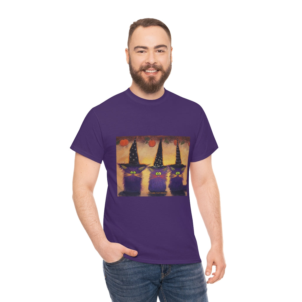 Halloween Witches - Cranky Cat T-Shirt! Free Shipping