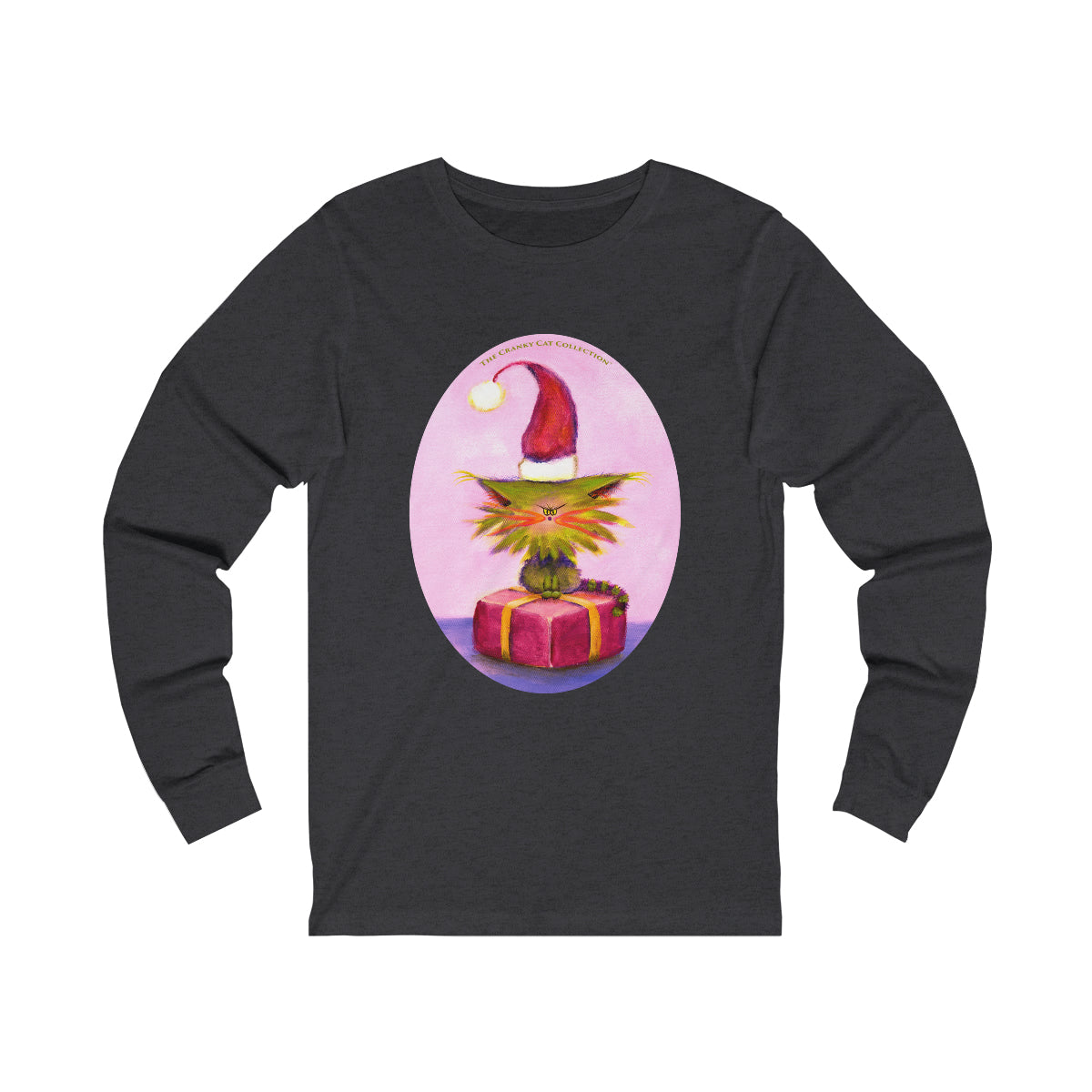 Cranky Cat Christmas Long Sleeve Tee - Free Shipping!