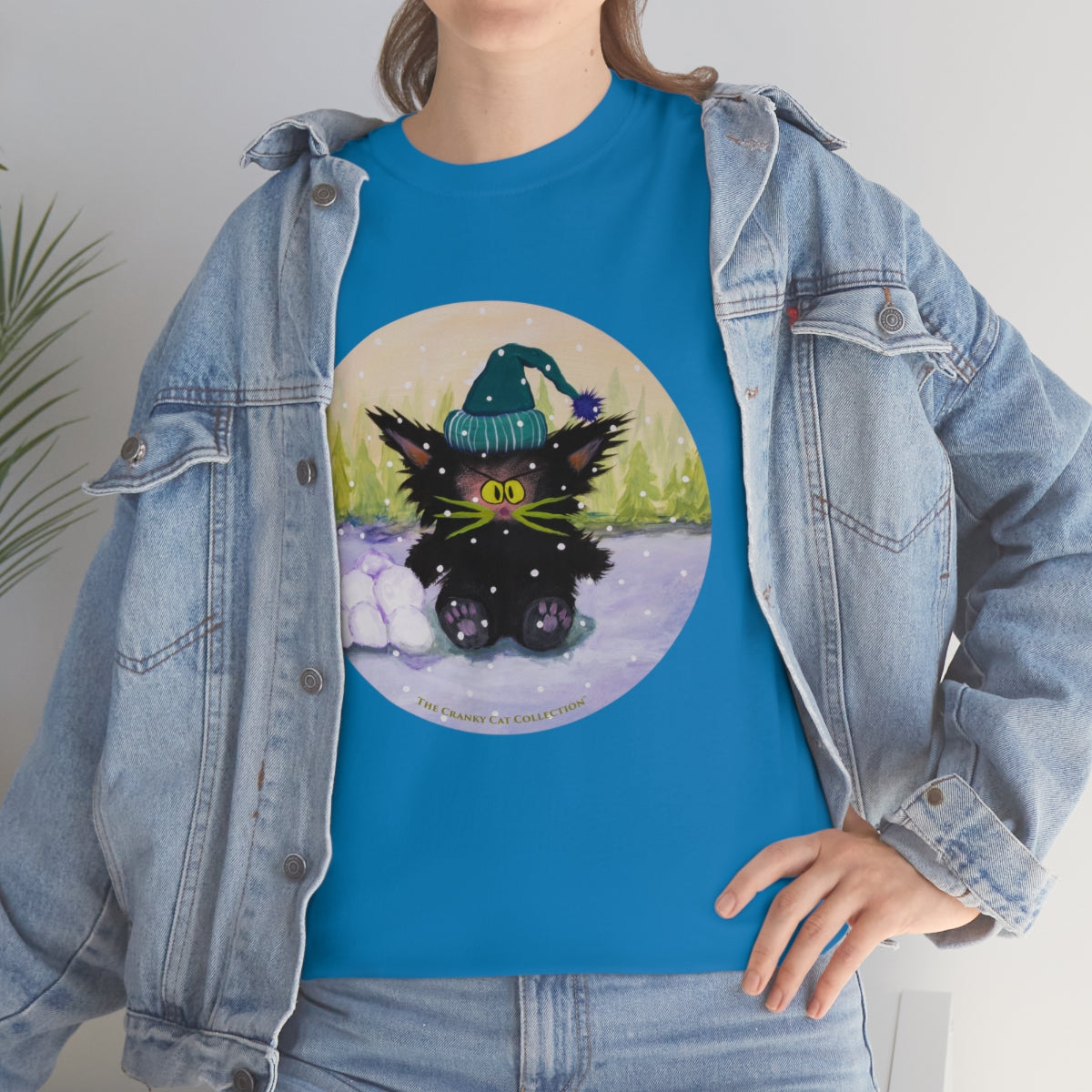 Cranky Cat WInter-Themed T-Shirt - Free Shipping!