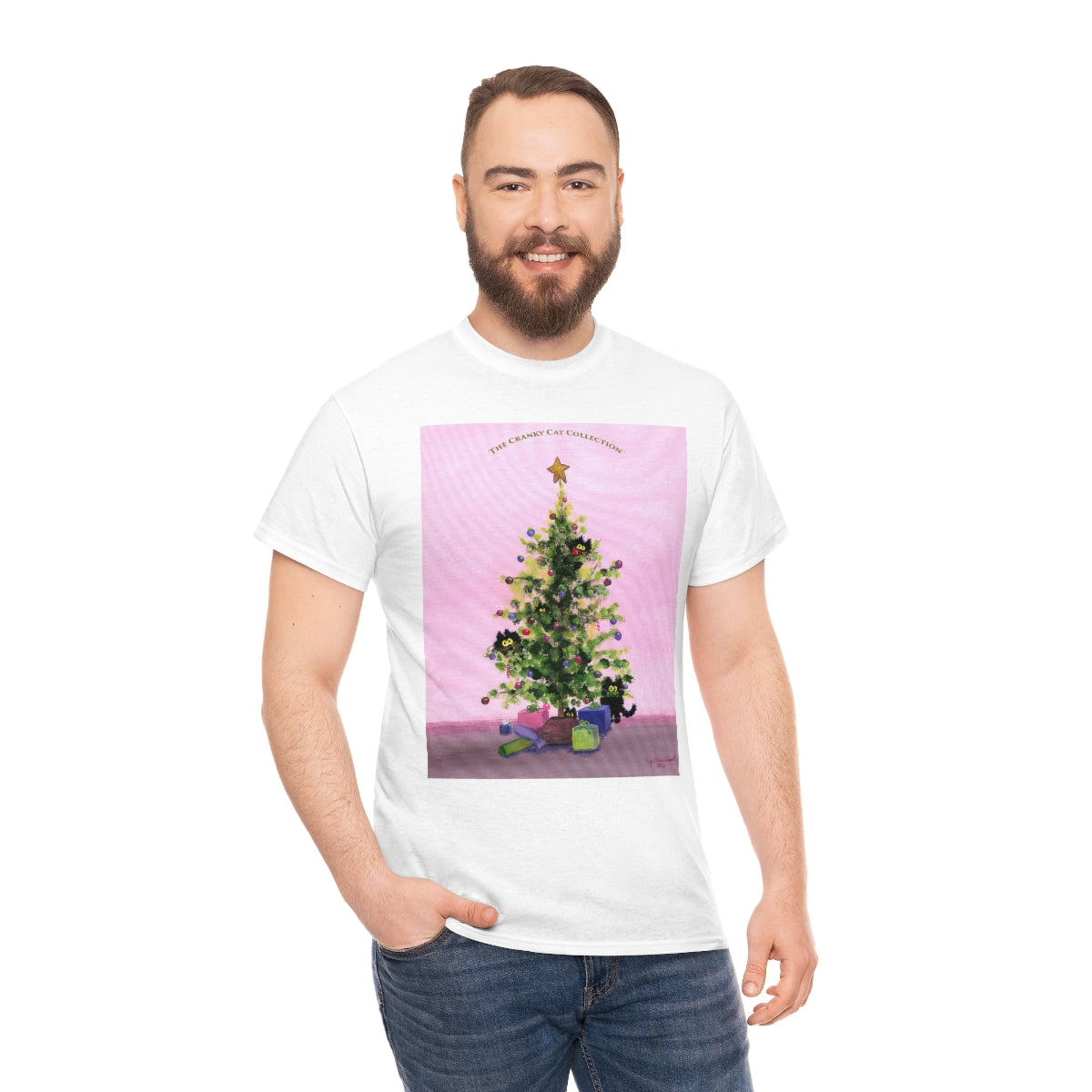 Cranky Cats In Your Christmas Tree - T-Shirt!  Free Shipping