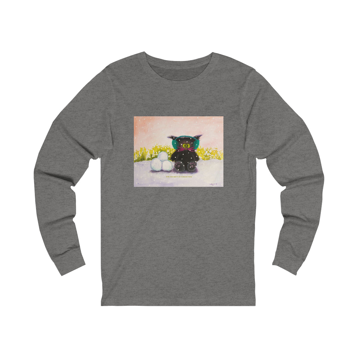 Cranky Cat Winter-Themed Long Sleeve Tee - Free Shipping!