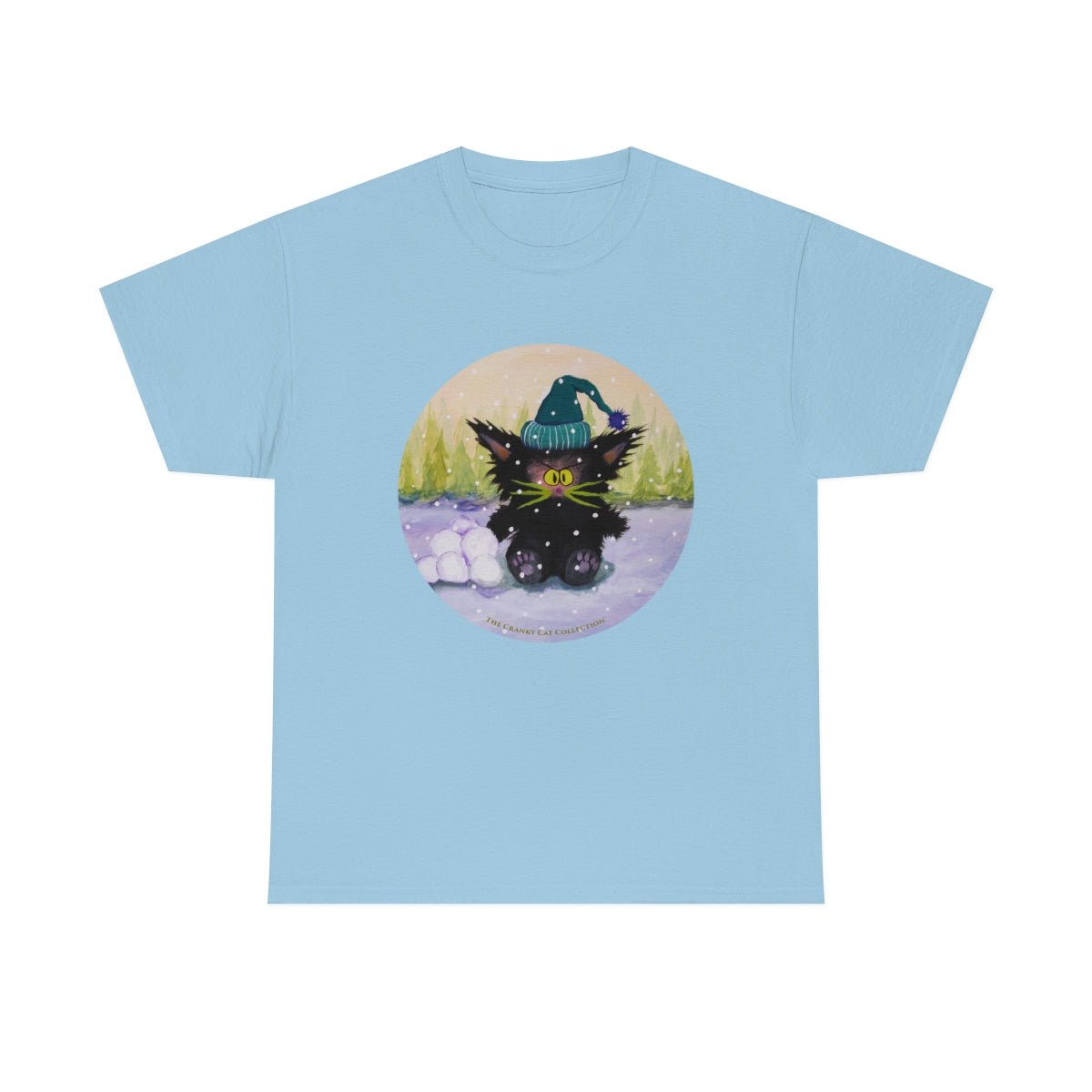 Cranky Cat WInter-Themed T-Shirt - Free Shipping!