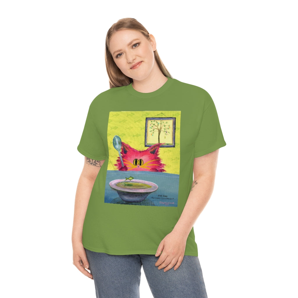 Fish Soup Kitty - Cranky Cat T-Shirt! Free Shipping