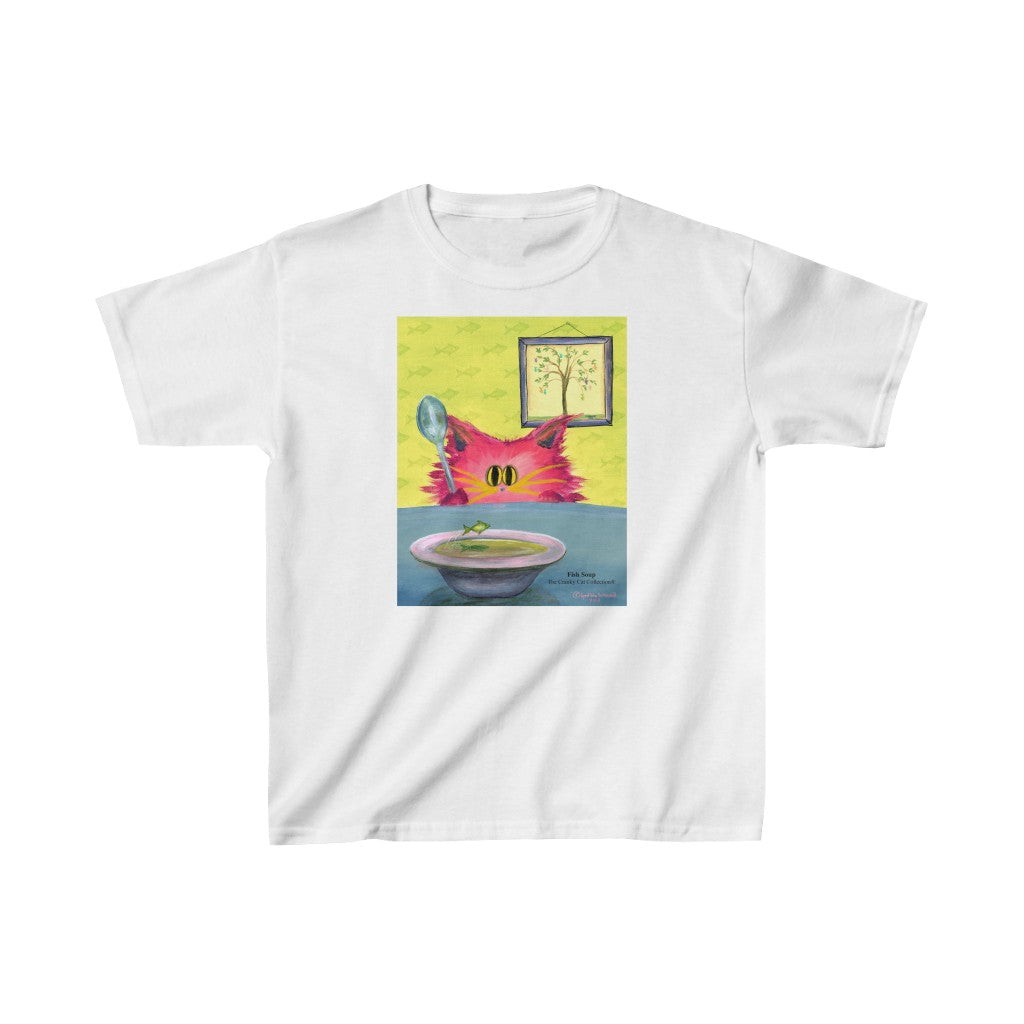 Kids' Sized - Fish Soup Cranky Cat T-Shirt! Free Shipping