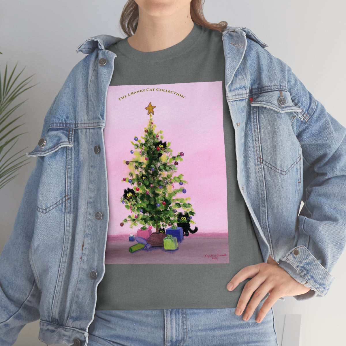 Cranky Cats In Your Christmas Tree - T-Shirt!  Free Shipping