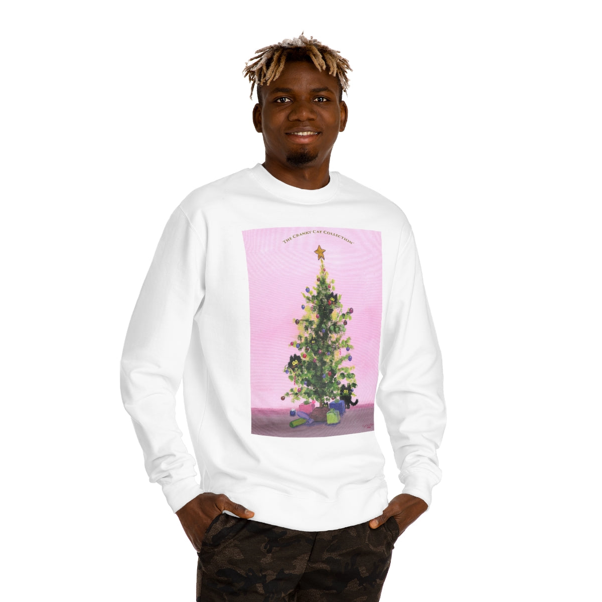 Cranky Cat Christmas Sweatshirt - Free Shipping!