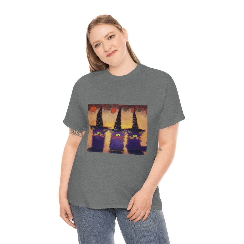 Halloween Witches - Cranky Cat T-Shirt! Free Shipping