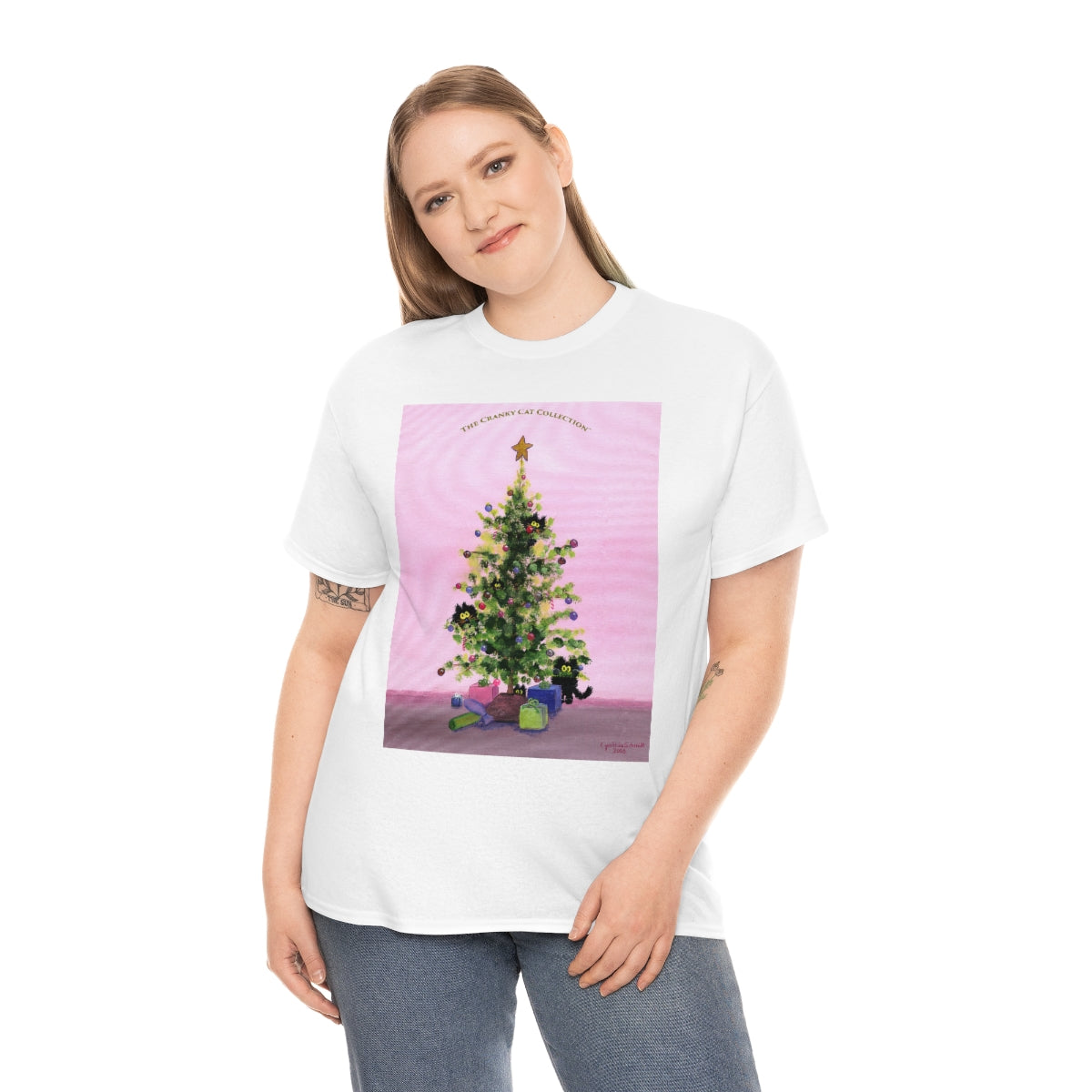 Cranky Cats In Your Christmas Tree - T-Shirt!  Free Shipping