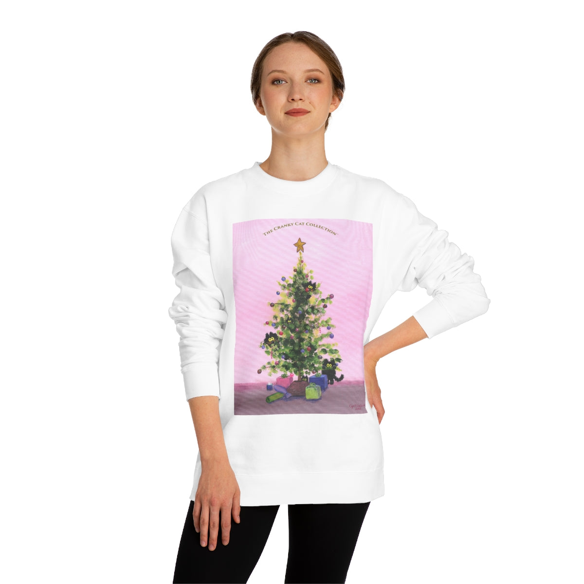 Cranky Cat Christmas Sweatshirt - Free Shipping!