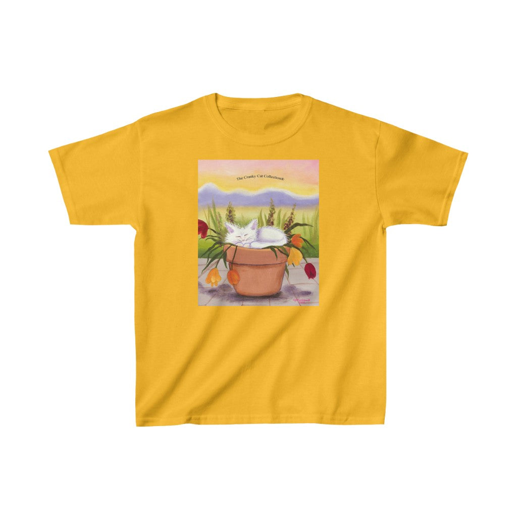 Kids' Flowerpot Kitty Cranky Cat T-Shirt! Free Shipping