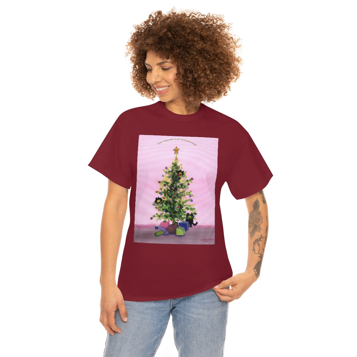 Cranky Cats In Your Christmas Tree - T-Shirt!  Free Shipping