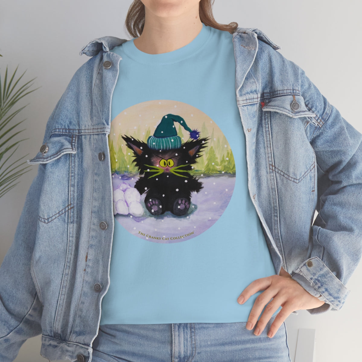 Cranky Cat WInter-Themed T-Shirt - Free Shipping!