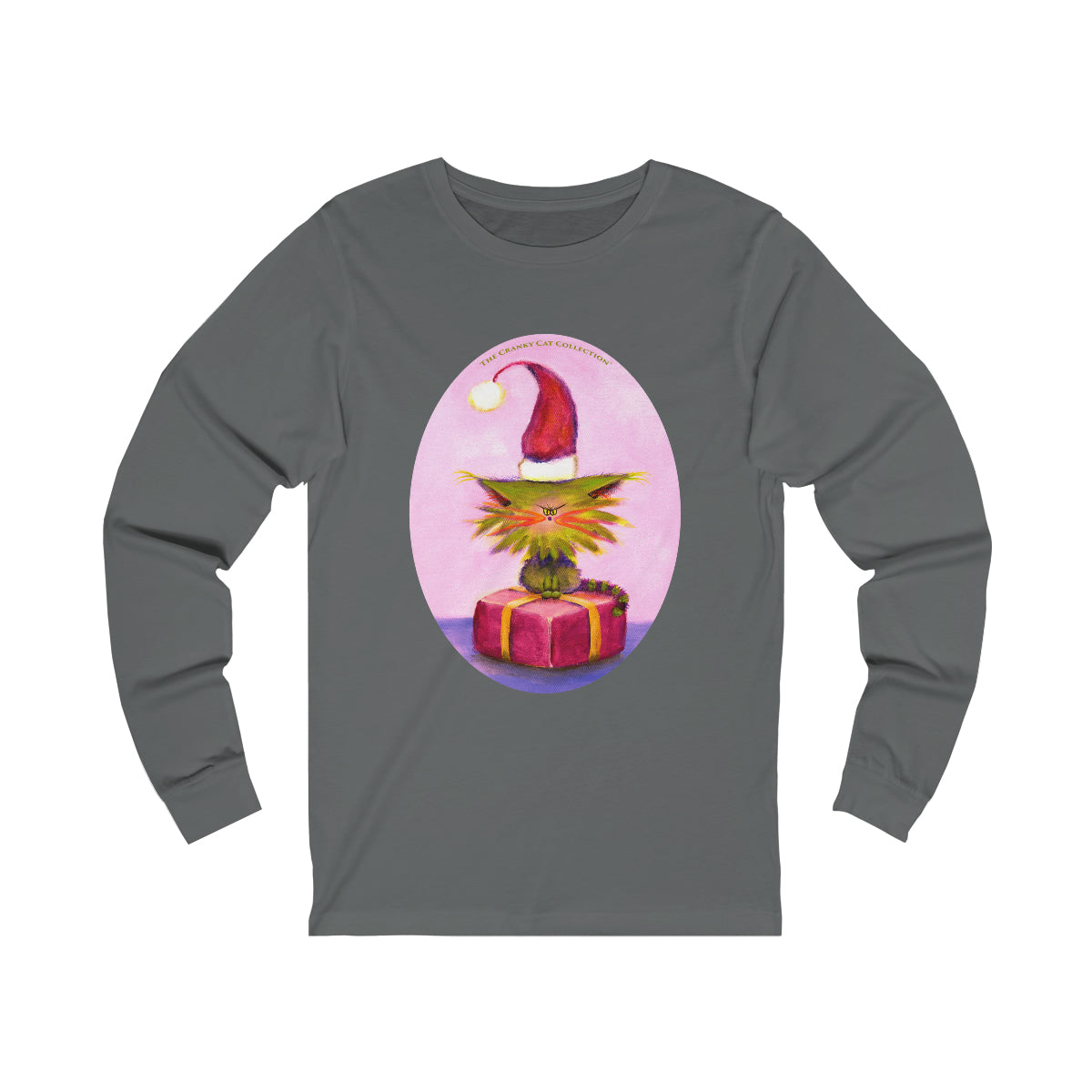 Cranky Cat Christmas Long Sleeve Tee - Free Shipping!