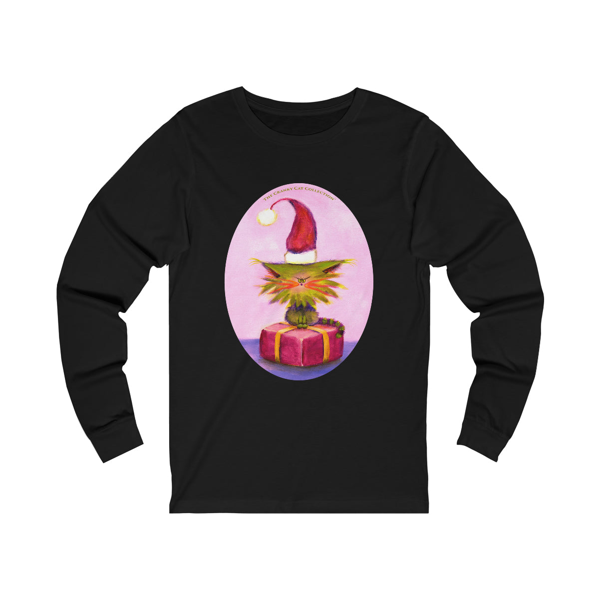 Cranky Cat Christmas Long Sleeve Tee - Free Shipping!