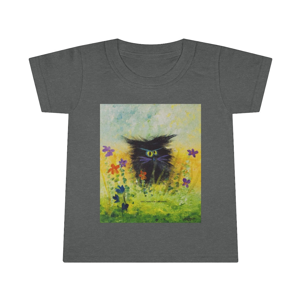 Toddlers' Black Cranky Cat T-Shirt! Free Shipping