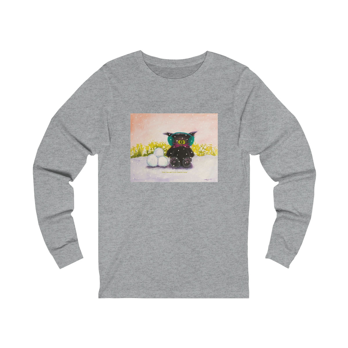 Cranky Cat Winter-Themed Long Sleeve Tee - Free Shipping!