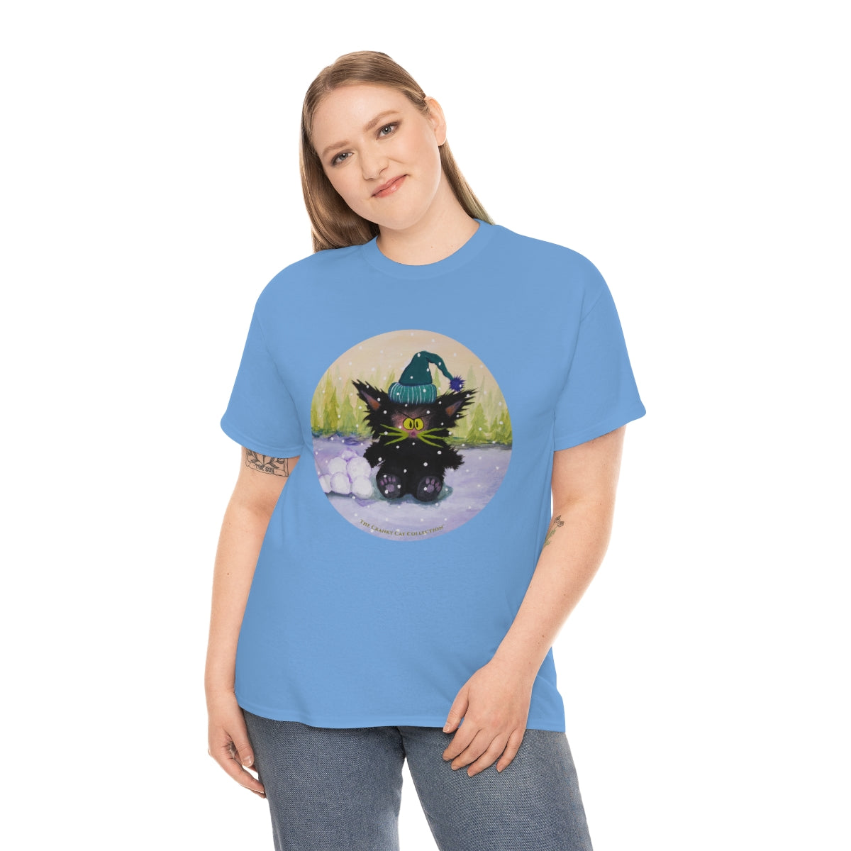 Cranky Cat WInter-Themed T-Shirt - Free Shipping!