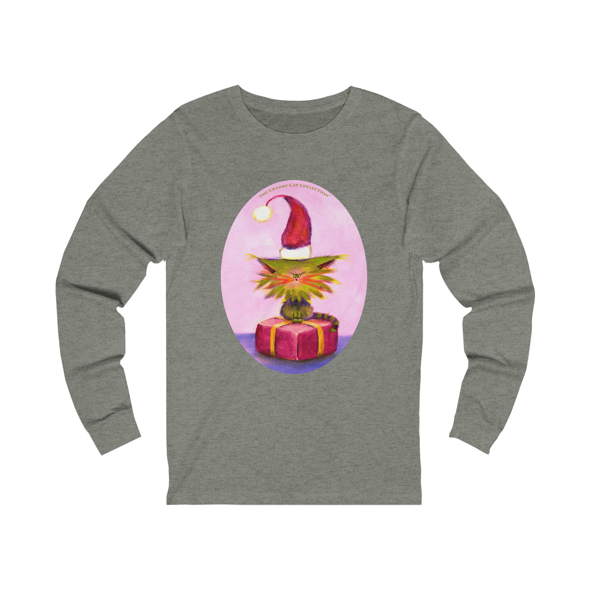 Cranky Cat Christmas Long Sleeve Tee - Free Shipping!