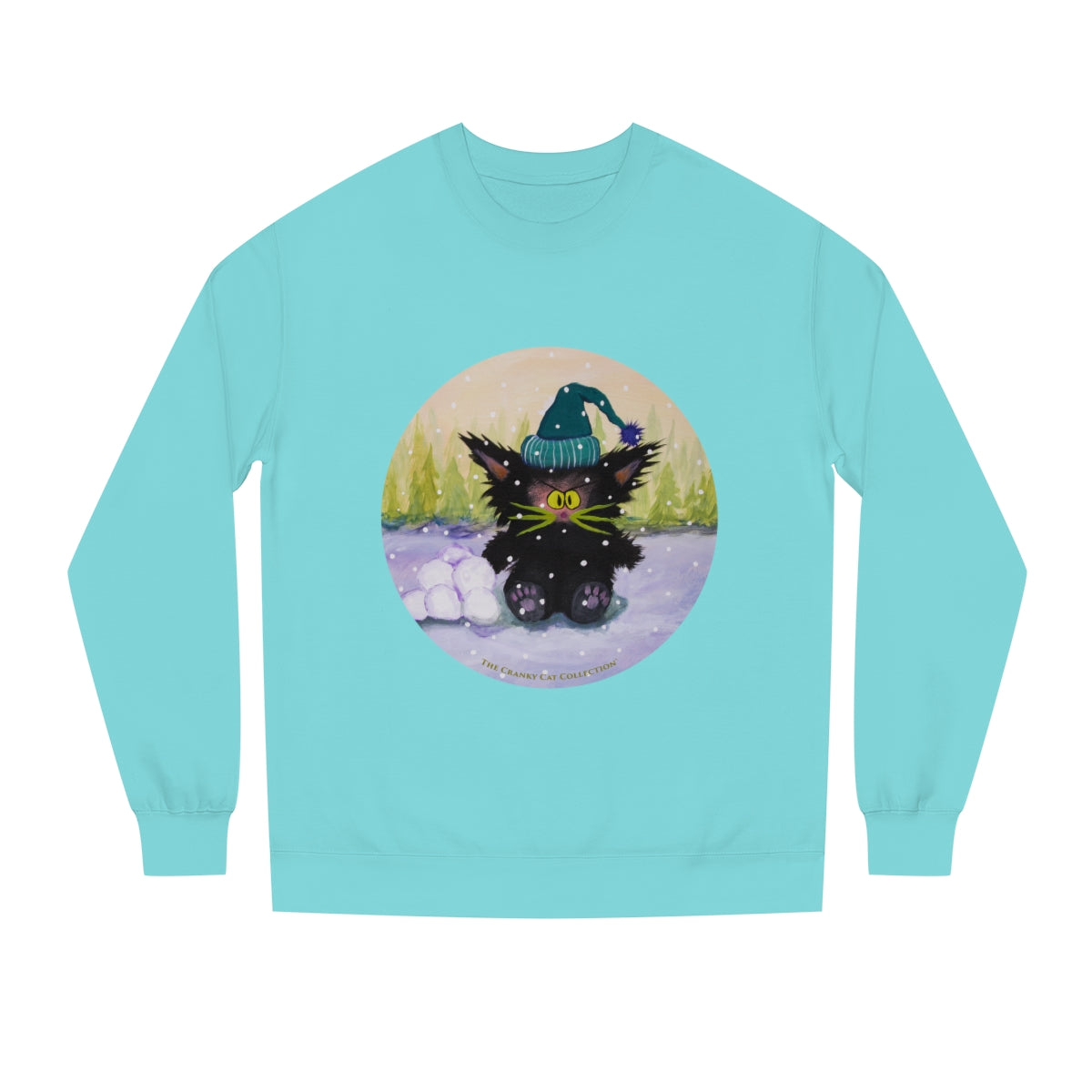 Cranky Cat Winter-Themed Sweatshirt - Free Shipping!