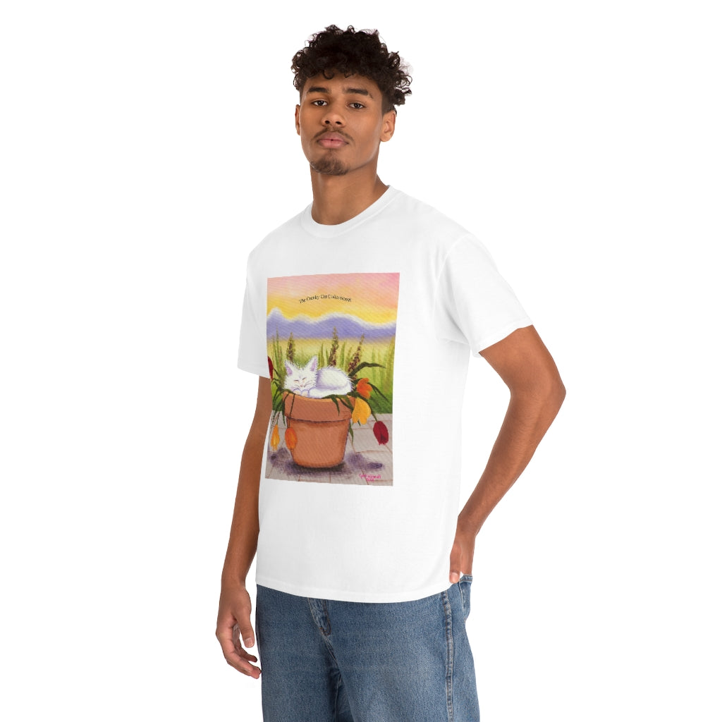 Flowerpot Kitty Cranky Cat T-Shirt! Free Shipping