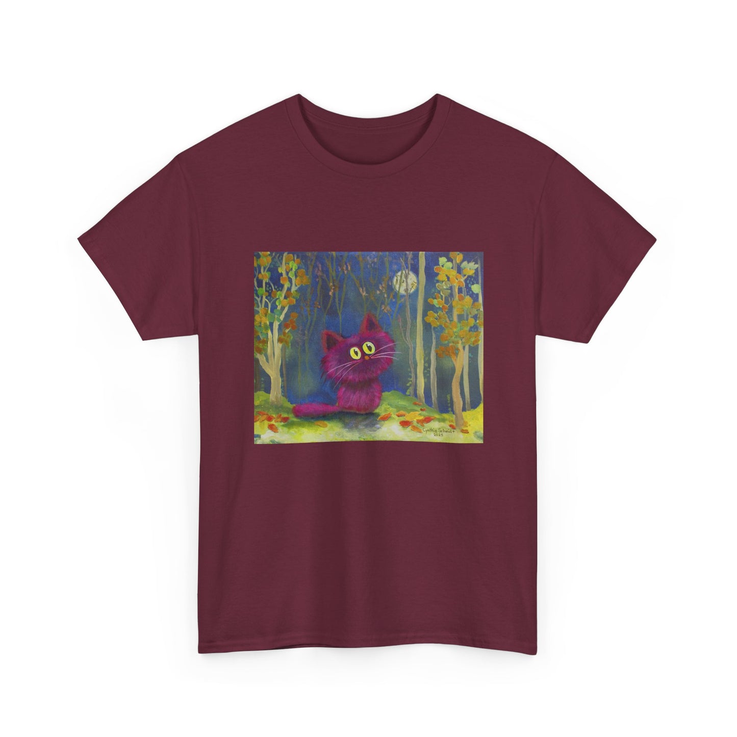 MoonKitten in the Forest Cranky Cat T-Shirt!  Free Shipping