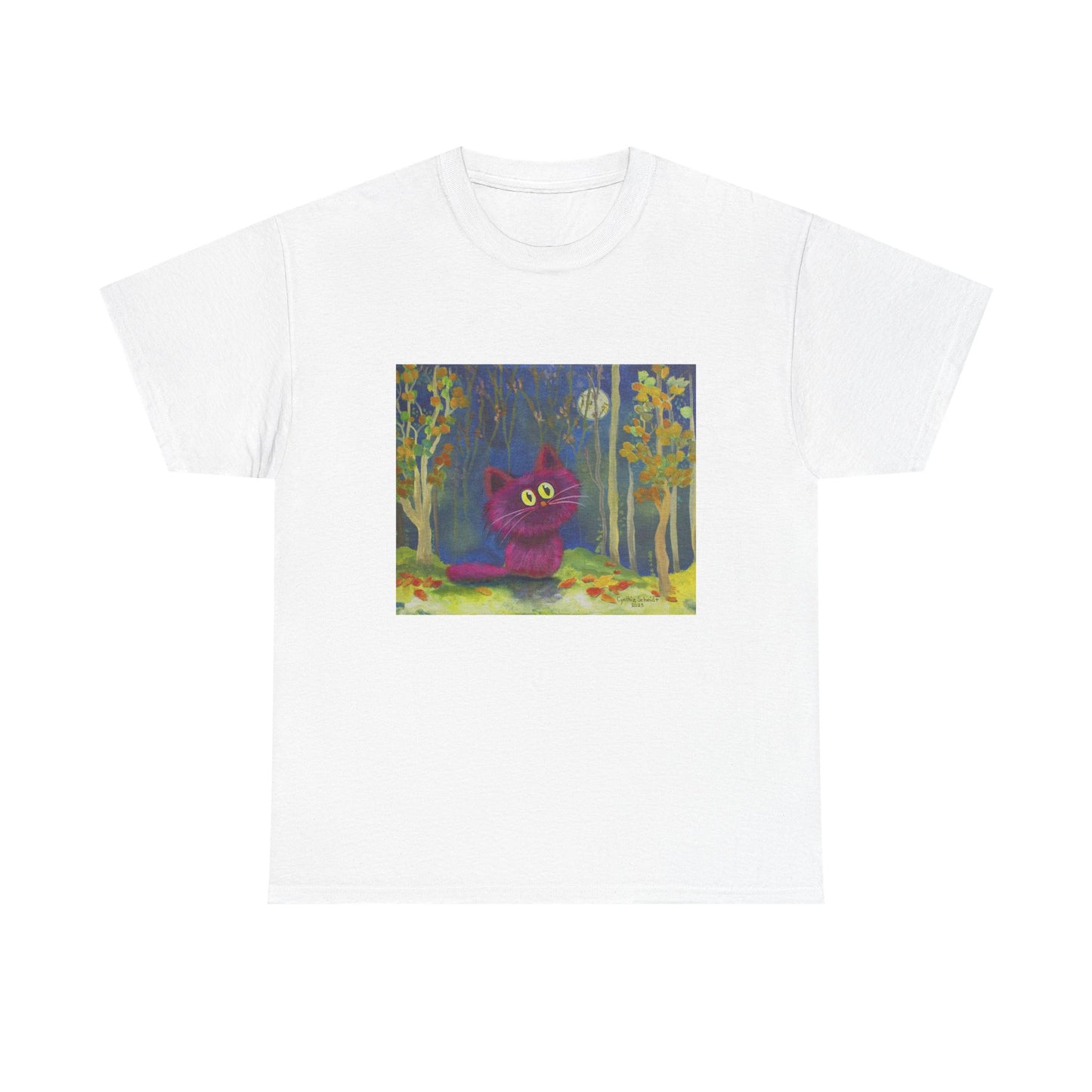 MoonKitten in the Forest Cranky Cat T-Shirt!  Free Shipping