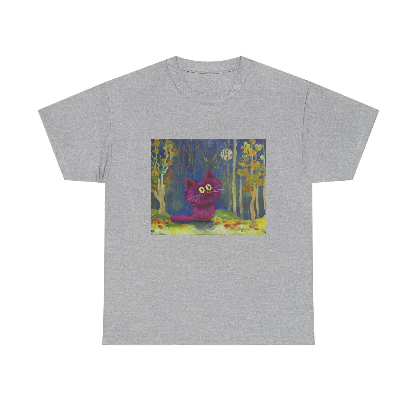 MoonKitten in the Forest Cranky Cat T-Shirt!  Free Shipping