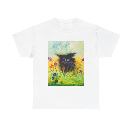 Black Cranky Cat T-Shirt!  Free Shipping