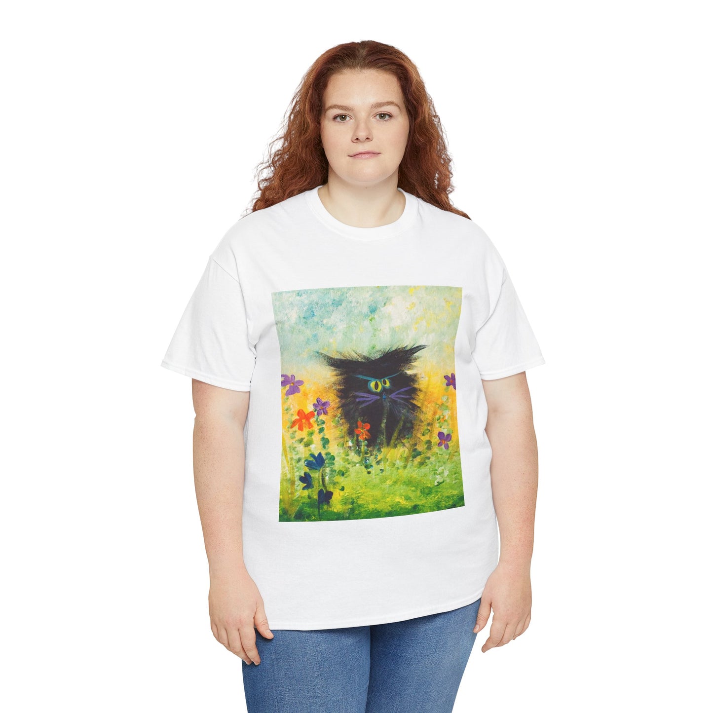 Black Cranky Cat T-Shirt!  Free Shipping