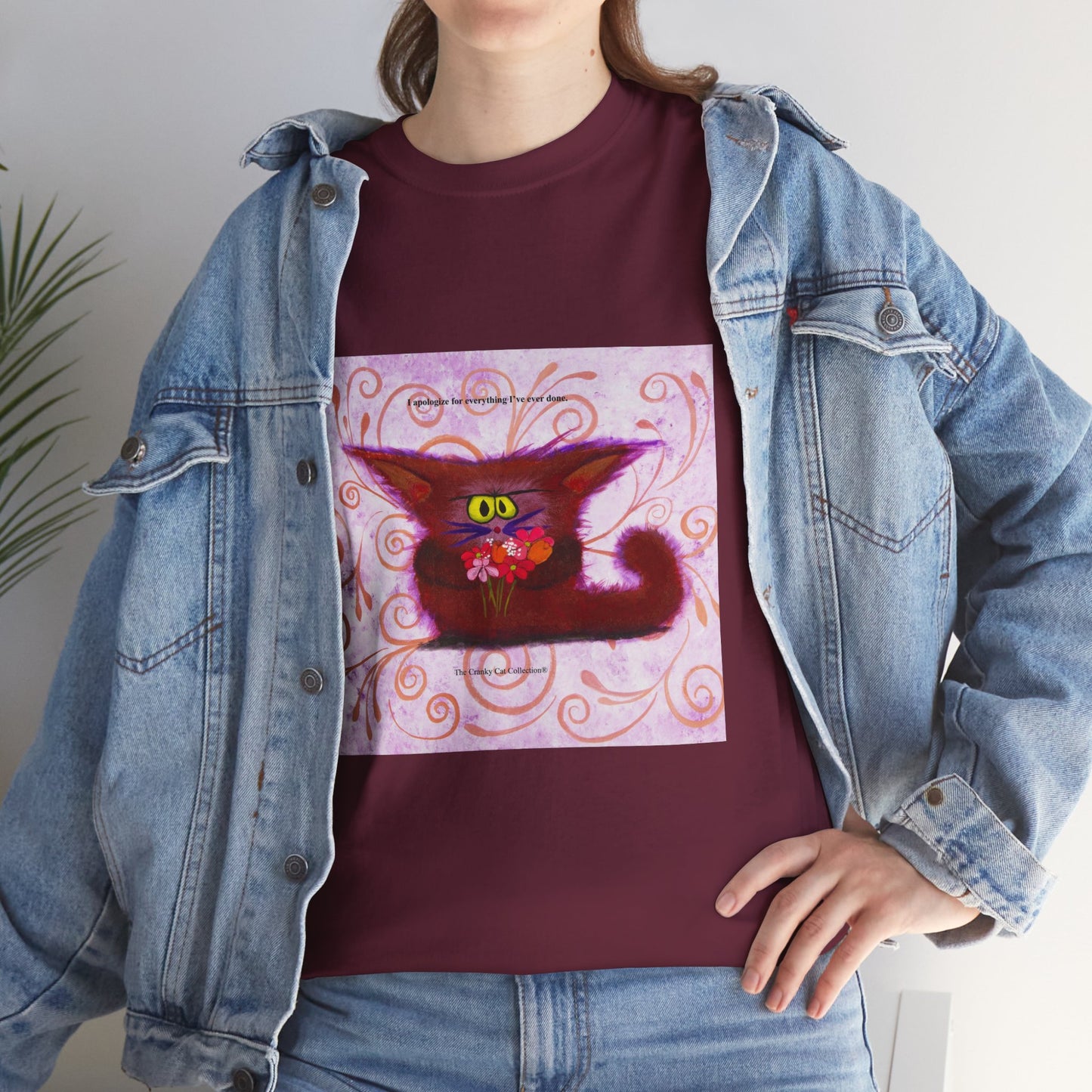 Apologetic Kitty - Cranky Cat T-Shirt!  Free Shipping