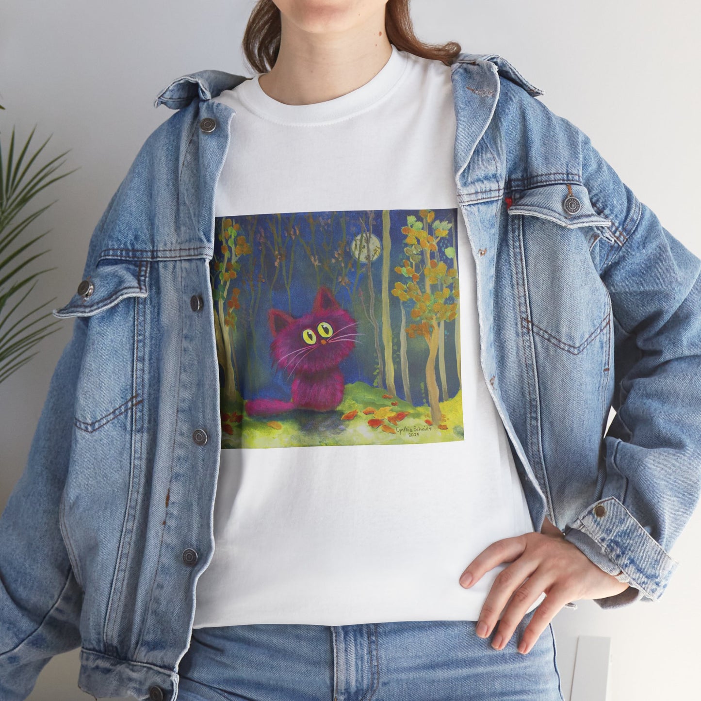 MoonKitten in the Forest Cranky Cat T-Shirt!  Free Shipping