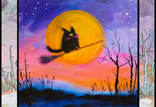 CarbonCat Heads South — Matted Print